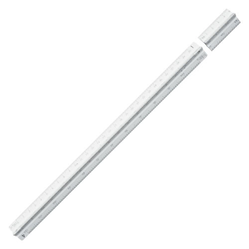 ★まとめ買い★岡本製図器械　三角スケール30cm一般用アルミ製　21-2707　×10個【返品・交換・キャンセル不可】【...