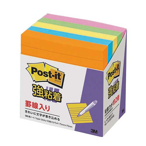 ★まとめ買い★スリーエム　ポスト・イットR　強粘着ノート　混色5色　630-5SSAN　×10個【返品・交換・キャンセル...