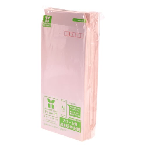★まとめ買い★壽堂紙製品　カラー上質封筒　長3・100枚　桜　〒枠　02111　×10個【返品・交換・キャンセル不可】【...の通販は