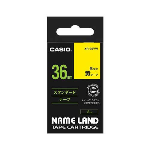 ★まとめ買い★カシオ　ネームランドテープ　XR-36YW　×10個【返品・交換・キャンセル不可】【イージャパンモール】