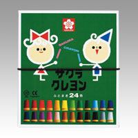 ★まとめ買い★サクラクレパス　クレヨン太巻24色(ゴム紐付)　LY24R　×10個【返品・交換・キャンセル不可】【イージ...