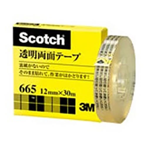 ★まとめ買い★スリーエム　透明両面テープ12mm　665-1-12　×10個【返品・交換・キャンセル不可】【イージャパン...