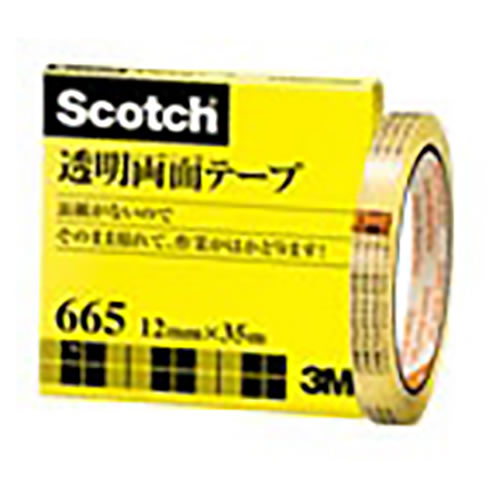 ★まとめ買い★スリーエム　透明両面テープ12mm　665-3-12　×10個【返品・交換・キャンセル不可】【イージャパン...