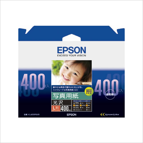 ★まとめ買い★　エプソン　写真用紙＜光沢＞Ｌ判　４００枚　KL400PSKR　×10個【返品・交換・キャンセル不可】【イ...