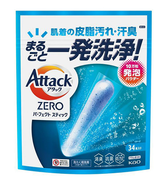 【送料無料】★まとめ買い★　花王　アタックＺＥＲＯ　パーフェクトスティック　３４本入り　442ｇ　×10個【イージャパン...