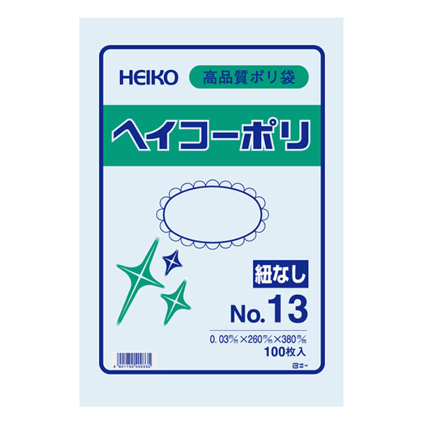ヘイコーポリ　０３　Ｎｏ．１３　紐なし　１０束（１０００枚）【イージャパンモール】