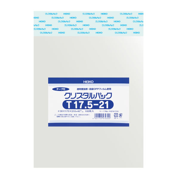クリスタルパック　Ｔ　１７．５−２１　１０束（１０００枚）【イージャパンモール】