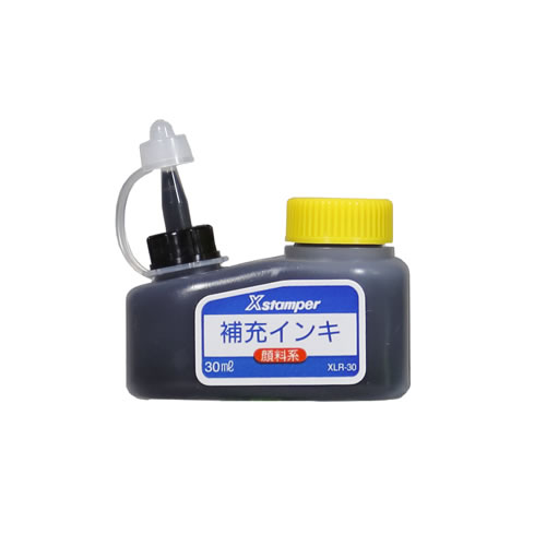 ★まとめ買い★　シヤチハタ　顔料系インキ３０ＭＬ　黒　ＸＬＲ-３０クロ　×12個【返品・交換・キャンセル不可】【イージャ...