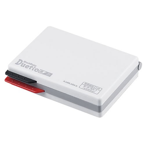 ★まとめ買い★シヤチハタ　デュエット　スタンプ台(エコス)黒/赤　HFW-2ECアカ/クロ　×12個【返品・交換・キャン...