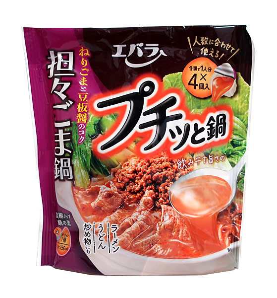 信頼のディスカウントストア／イージャパン　プチッと鍋坦々ごま鍋　４０Ｇ×４　送料無料】☆まとめ買い☆　×12個【イージャパンモール】の通販はau　マーケット　au　エバラ食品　マーケット－通販サイト　PAY　PAY