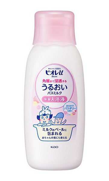 ★まとめ買い★　花王　ビオレｕ 角層まで浸透する うるおいバスミルク パウダリー本体　600ｍｌ　×12個【イージャパン...