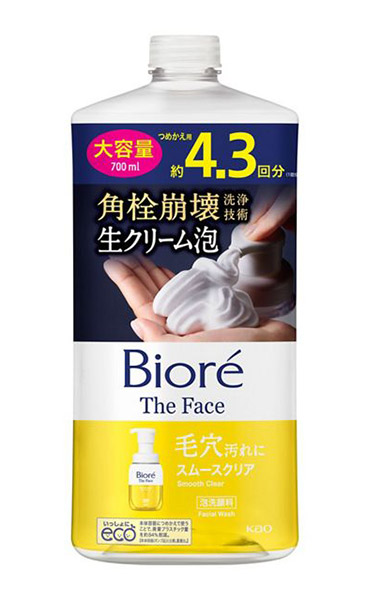 【送料無料】★まとめ買い★　ビオレ　ザフェイス　泡洗顔料　スムースクリア　つめかえ用　大容量　700ｍｌ　×12個【イー...