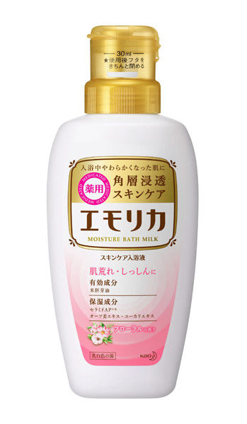 ★まとめ買い★　エモリカ　薬用スキンケア入浴液　フローラルの香り　本体　４５０ｍｌ　×12個【イージャパンモール】