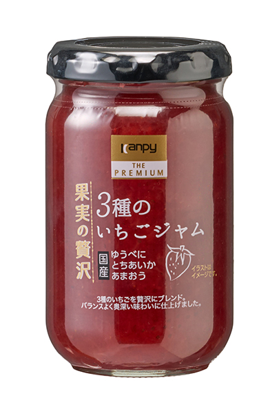 【貨物輸送無料】★まとめ買い★ 加藤産業 木ノ実の贅沢さ ３種のいちごジャム 185ｇ ×12個【イージャパンモール】