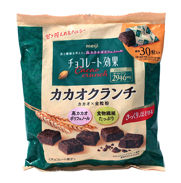 ★まとめ買い★　明治　チョコレート効果カカオ７２％カカオクランチ大袋　180ｇ　×12個【イージャパンモール】