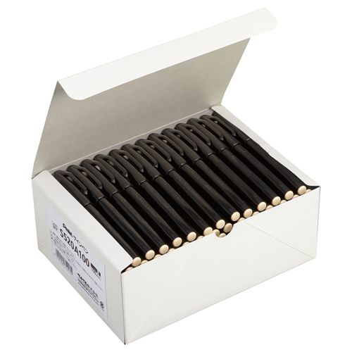 【送料無料】【個人宅届け不可】【法人（会社・企業）様限定】ぺんてるサインペン 黒 1箱(100本)の通販は 8,228円