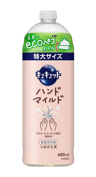 【送料無料】★まとめ買い★　花王　キュキュットハンドマイルド　カモミールの香り　つめかえ用　680ｍｌ　×16個【イージ...