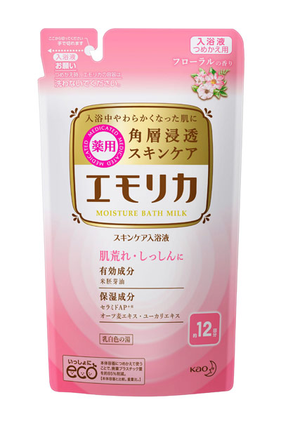 ★まとめ買い★　エモリカ　薬用スキンケア入浴液　フローラルの香り　つめかえ用　３６０ｍｌ　×16個【イージャパンモール】