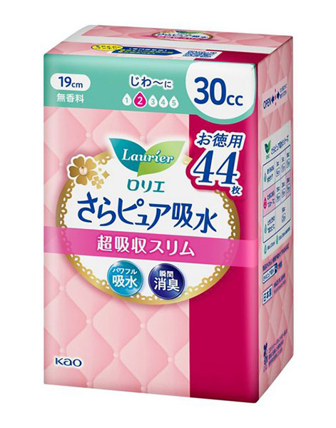 【送料無料】★まとめ買い★　花王　ロリエさらピュア吸水　超吸収スリム３０ｃｃスーパージャンボ　４４枚　×18個【イージャ...