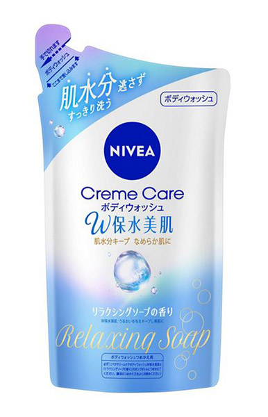 【送料無料】★まとめ買い★　花王　ニベア　クリームケアボディウォッシュＷ保水美肌ソープの香り　詰替　350ｍｌ　×18個...