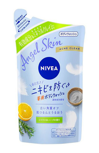 【送料無料】★まとめ買い★　ニベア　エンジェルスキンボディウォッシュ　アクネクリアシトラス＆ハーブの香り　詰替　350ｍ...の通販は 8,403円