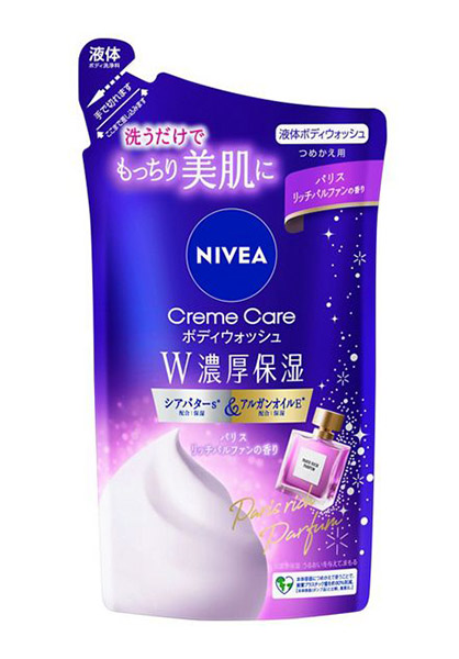 ★まとめ買い★　ニベア　クリームケアボディウォッシュ　パリスリッチパルファンの香り　詰替用　340ｍｌ　×18個【イージ...