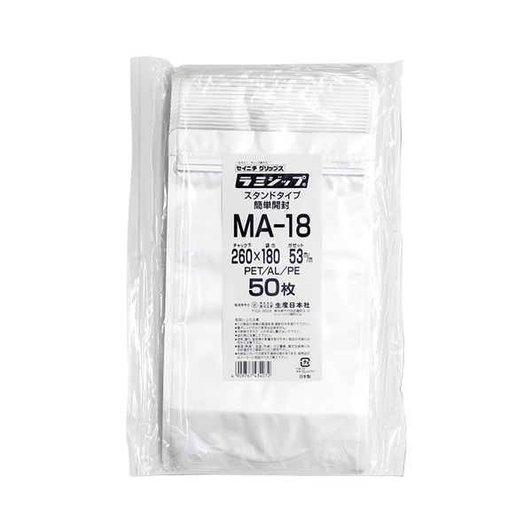 明和産商 バリアー性 真空包装・チャック付スタンド袋 BAP-1420 ZS 140×205+41mm 009-135 1箱(1500枚)