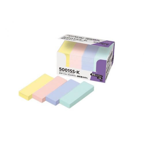 ★まとめ買い★スリーエム　ポストイットエコノパック　強粘着ふせん　5001SS-K　×20個【返品・交換・キャンセル不可...