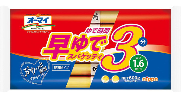 ★まとめ買い★　ニップン　早ゆでスパゲッティ1.6ｍｍ結束タイプ　600ｇ　×20個【イージャパンモール】