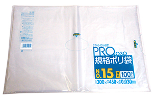 ★まとめ買い★　サニパックＬ−１５　規格ポリ袋Ｎｏ１５　３０ｘ４５ｘ０３　１００枚　×20個【イージャパンモール】