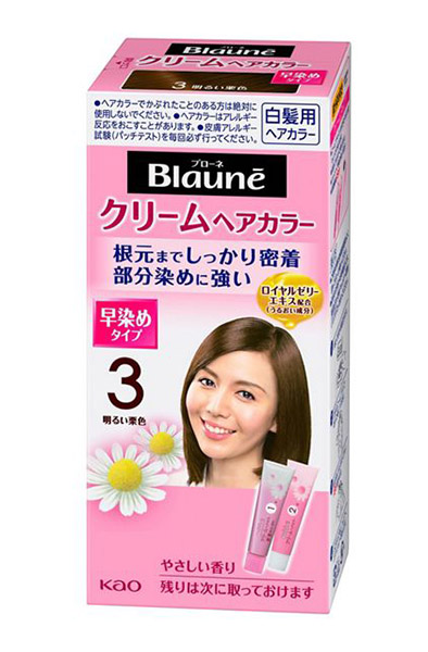 【送料無料】★まとめ買い★　花王　ブローネクリームヘアカラー　３　明るい栗色　80ｇ　×24個【イージャパンモール】