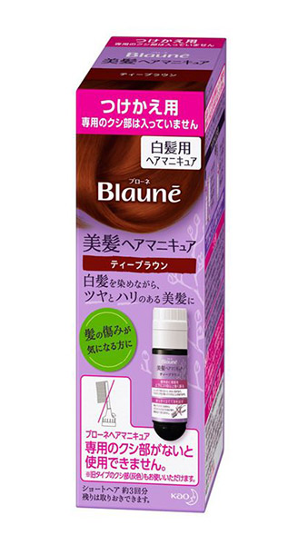 ★まとめ買い★　花王　ブローネ美髪ヘアマニキュア　ティーブラウン　付替用　×24個【イージャパンモール】
