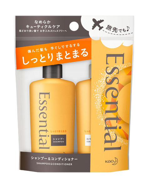 【送料無料】★まとめ買い★　エッセンシャル　しっとりまとまるシャンプーコンディショナーミニセット　９０ｍｌ　×24個【イ...