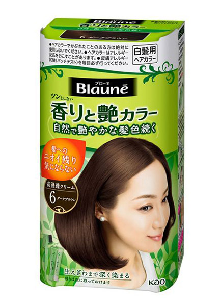 ★まとめ買い★　花王　ブローネ　香りと艶カラー　クリーム　６　ダークブラウン　80ｇ　×24個【イージャパンモール】