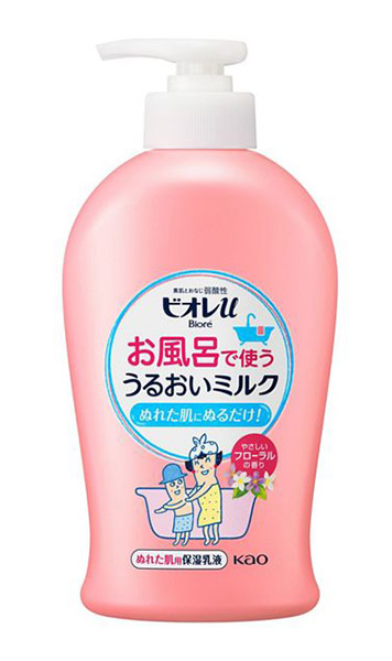 【送料無料】★まとめ買い★　花王　ビオレｕ　お風呂で使ううるおいミルク　フローラルの香り　３００ｍｌ　×24個【イージャ...