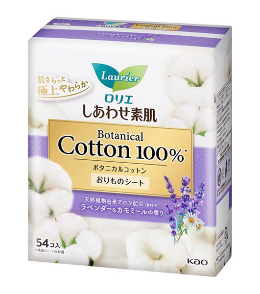 【送料無料】★まとめ買い★　花王　ロリエしあわせ素肌ライナー　ボタニカルコットンラベンダー＆カモミール　54コ　×24個...