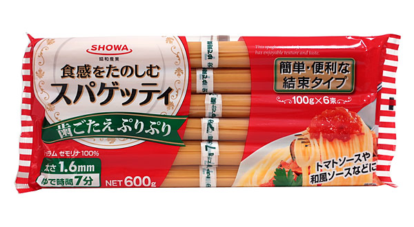 ★まとめ買い★　昭和　結束スパゲティ　１．６ＭＭ　６００Ｇ　×24個【イージャパンモール】