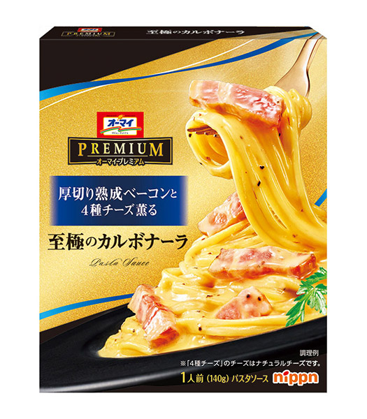 【送料無料】★まとめ買い★　ニップン　オーマイプレミアム　至極のカルボナーラ　140ｇ　×24個【イージャパンモール】