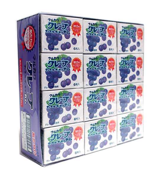 【送料無料】★まとめ買い★　丸川　マーブルガムグレープ 6粒×33個　×24個【イージャパンモール】