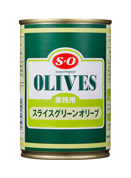 【送料無料】★まとめ買い★　Ｓ＝Ｏ　スライスグリーンオリーブ  4号缶　（390ｇ）　×24個【イージャパンモール】の通販は