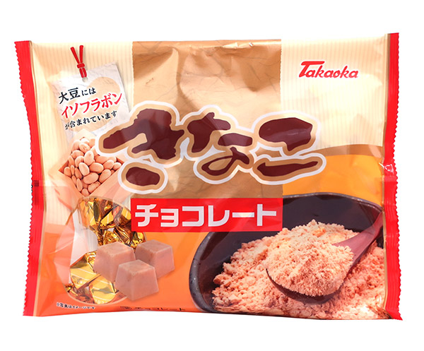 【送料無料】★まとめ買い★　高岡食品　きなこチョコ　135ｇ　×24個【イージャパンモール】