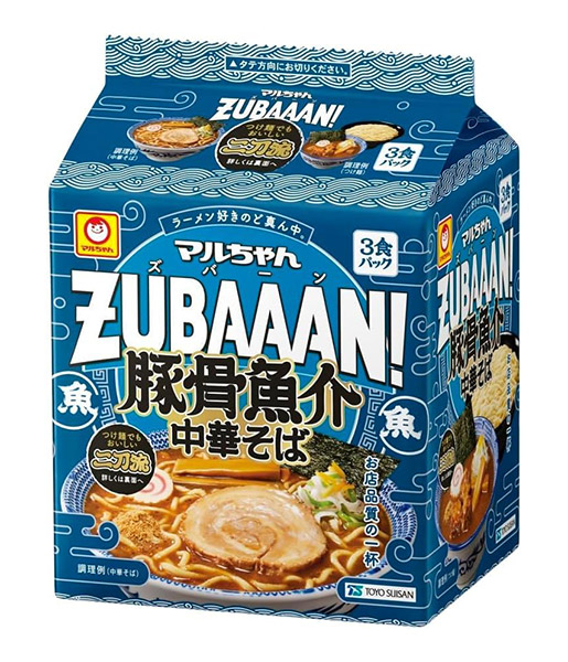 【送料無料】★まとめ買い★　東洋水産　マルちゃんZUBAAAN！豚骨魚介中華そば 3食パック　×27個【イージャパンモール】の通販は 9,669円