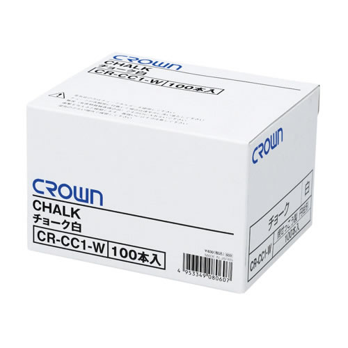 ★まとめ買い★クラウン　チョーク100本入　白　CR-CC1-W　×30個【返品・交換・キャンセル不可】【イージャパンモール】