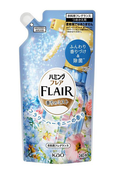 ★まとめ買い★　花王ハミングフレアフレグランスミスト　フラワー＆ハーモニー　詰替　２４０ｍｌ　×30個【イージャパンモール】