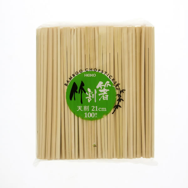ヘイコー竹割箸　天削　２１ｃｍ　30束（3000膳）【イージャパンモール】