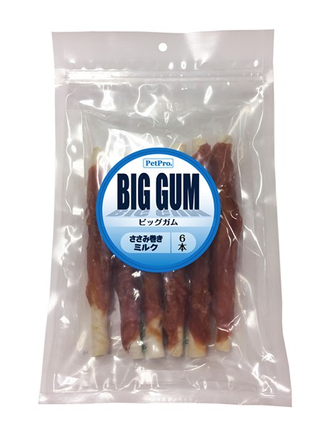 ★まとめ買い★　ペットプロ　ＢＩＧガム　ささみ巻きミルク　６本入　×３０個【イージャパンモール】
