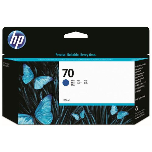 HP70 インクカートリッジ ブルー 130ml 顔料系 C9458A 1個