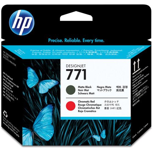 【送料無料】【個人宅届け不可】【法人（会社・企業）様限定】HP771　プリントヘッド　マットブラック/クロムレッド　CE...