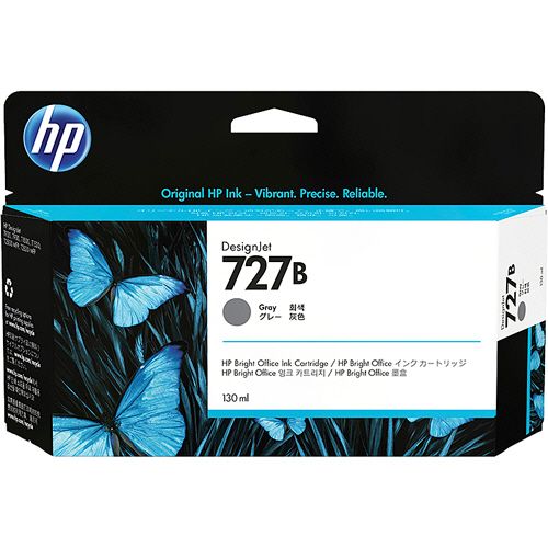 HP727B　インクカートリッジ　グレー　130mL　3WX15A　1個
