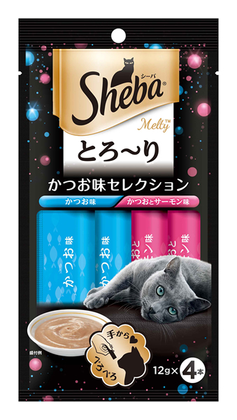 ★まとめ買い★　シーバ　とろ〜り　メルティ　かつお味セレクション　１２ｇ×４Ｐ　×４８個【イージャパンモール】
